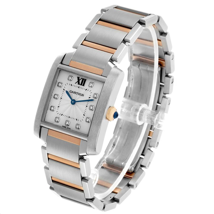 Cartier Tank Française Midsize Steel & Rose Gold Diamond Ref. WE11000565 - Image 6