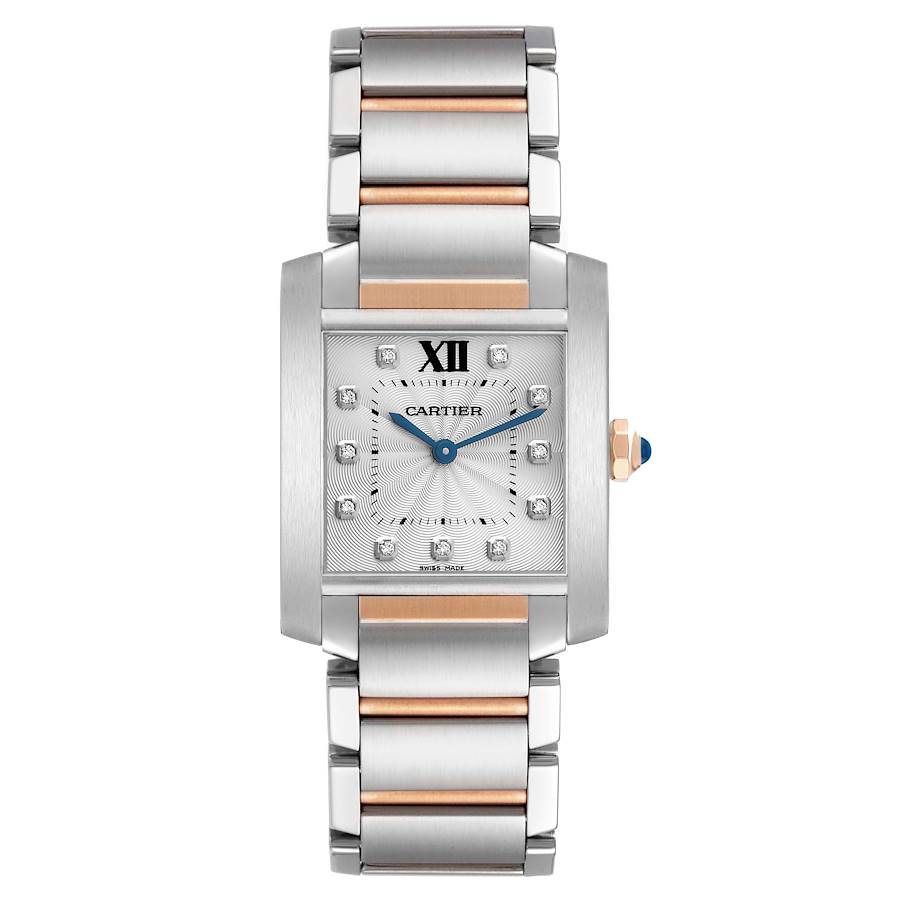 Cartier Tank Française Midsize Steel & Rose Gold Diamond Ref. WE11000565 - Image 8