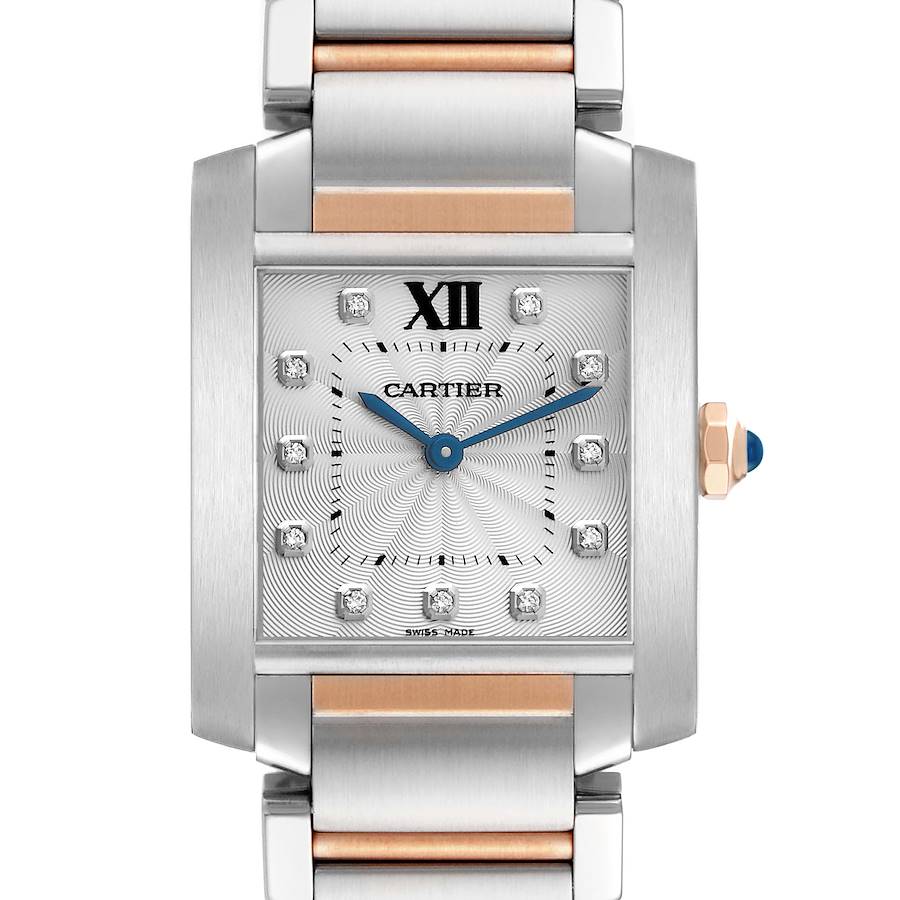 Cartier Tank Française Midsize Steel & Rose Gold Diamond Ref. WE11000565