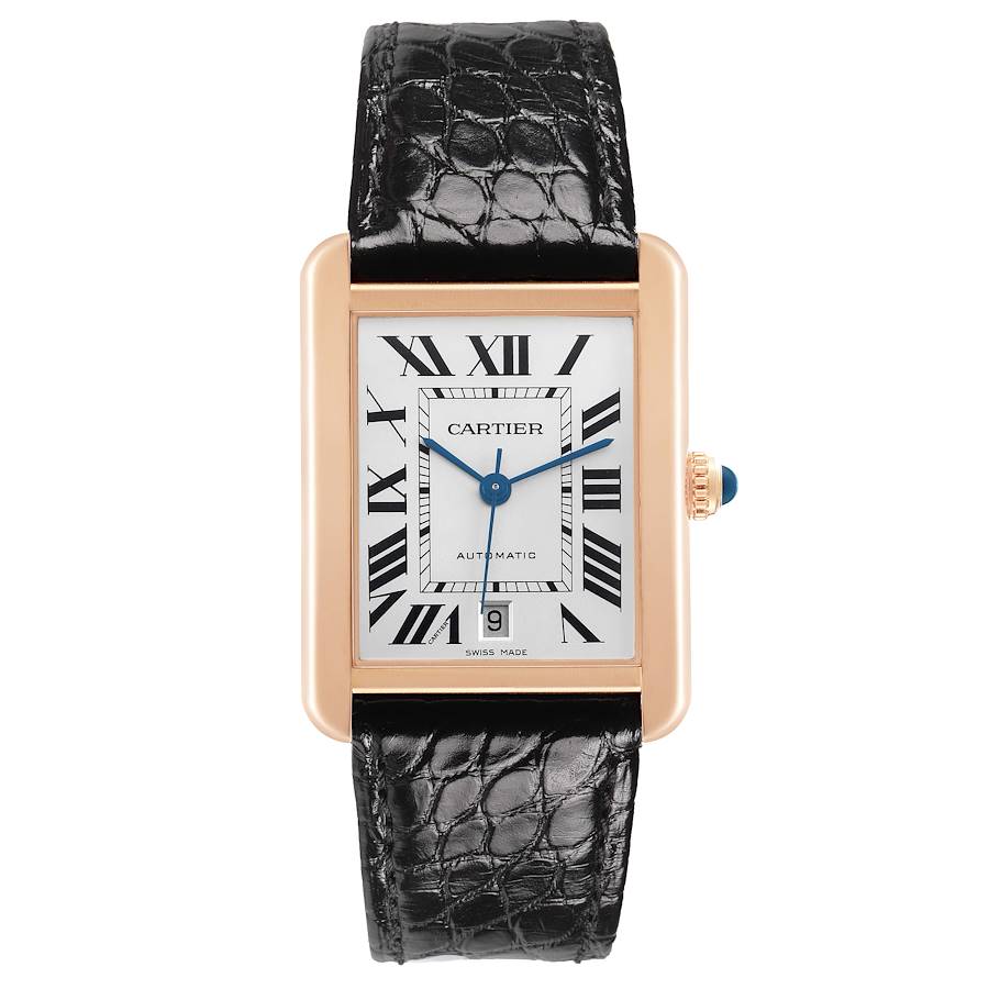 Cartier Tank Solo XL 18K Rose Gold Mens Ref. W5200026 - Image 9