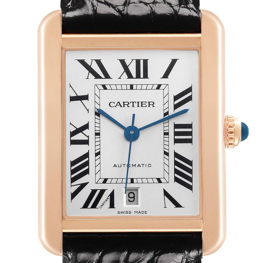 Cartier Tank Solo XL 18K Rose Gold Mens Ref. W5200026