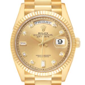 Rolex President Day-Date 36 Yellow Gold Diamond Dial Ref. 128238