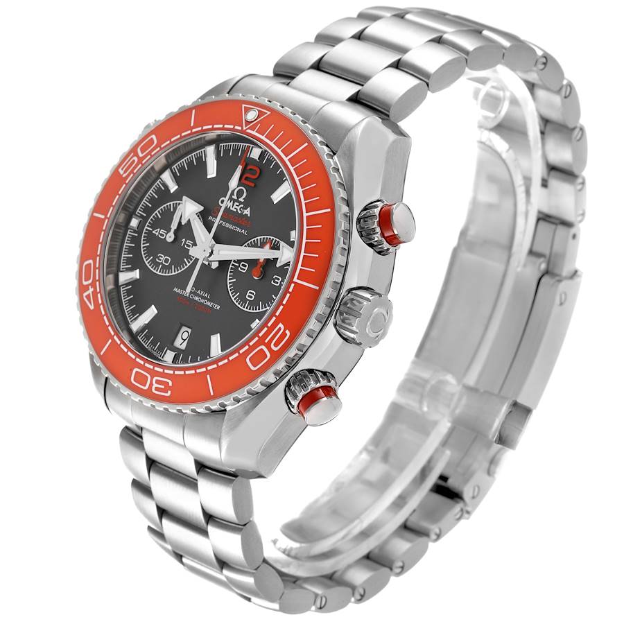 Omega Planet Ocean Orange Bezel Steel Mens Watch 215.30.46.51.99.001 Box Card - Image 2